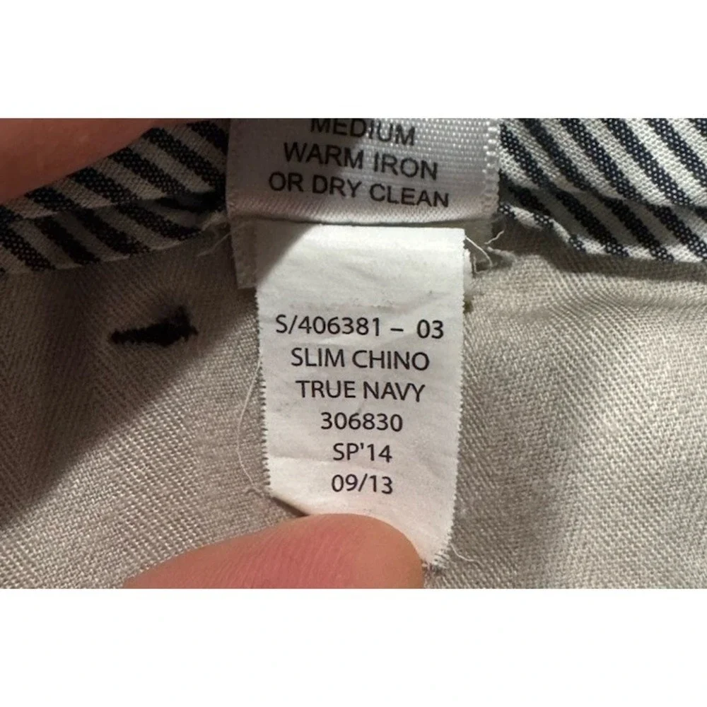 Banana Republic Aiden Chino Pants Mens 31x30 Navy Blue 100% Cotton Preppy Casual